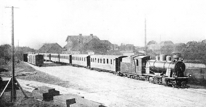 A WOOD-BURNING LOCOMOTIVE at Aluksne, an historic Latvian town