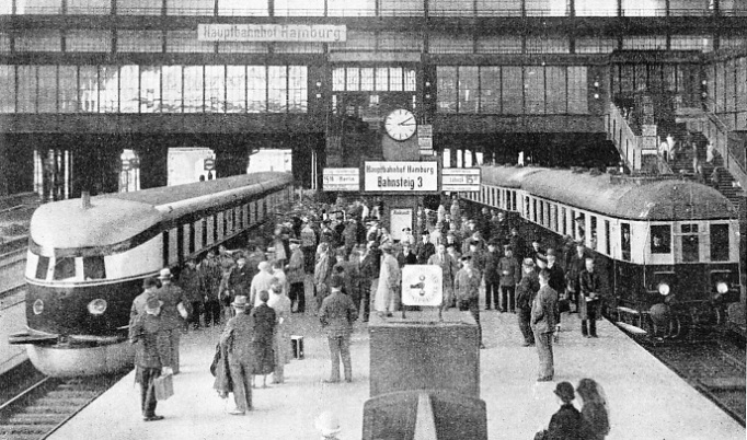 HAMBURG STATION with the “Flying Hamburger”