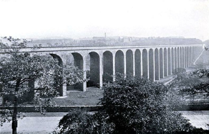 The Lockwood viaduct, near Huddesfield, Lancashire & Yorkshire Railway