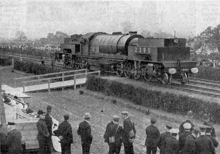 LNER No. 2395, the huge Garratt Articulated loco (2-8 0 : 0-8-2) at the Railway Centenary celebrations