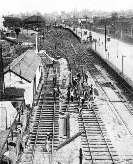 RACK RENEWALS in the yard of the Central Uruguay Railway Station at Montevideo