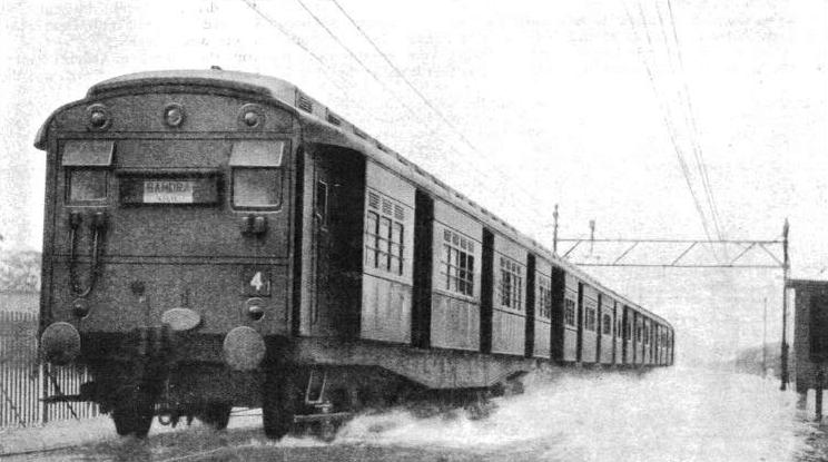 Suburban train on the electrified lines around Bombay