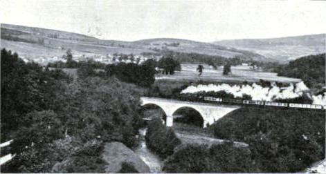 Great North of Scotland Railway EXPRESS CROSSING THE FIDDICH VIADUCT