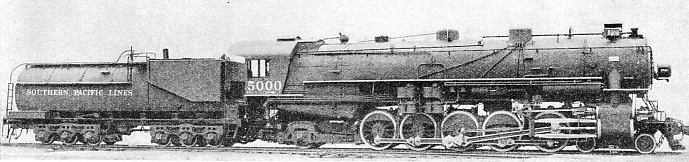 ON THE SOUTHERN PACIFIC, a three-cylinder locomotive of the 4-10-2 wheel arrangement