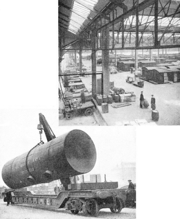 Temple Meads goods station and carrying a huge boiler