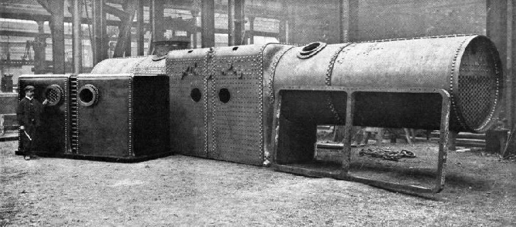 THE DOUBLE BOILER. FIRE-BOXES, AND FOUNDATION RING OF THE LARGE “FAIRLIE” ENGINE BUILT FOR THE MEXICAN RAILWAY