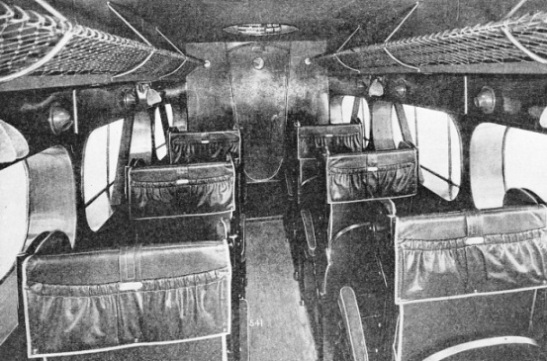 CABIN OF A D.H.86B BIPLANE used by the Railway Air Services