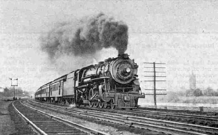 The east-bound Twentieth Century Limited at speed 