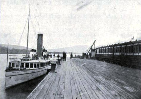 BALLOCH PIER: LOCH LOMOND STEAMER PRINCE GEORGE