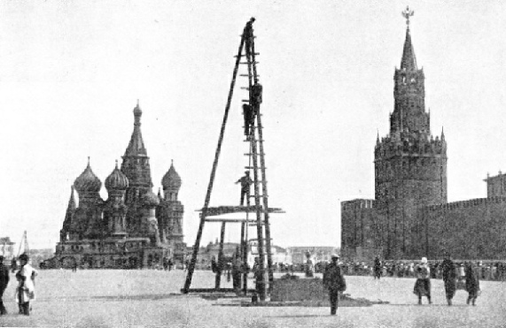 MAKING A TEST BORE in the Red Square, Moscow