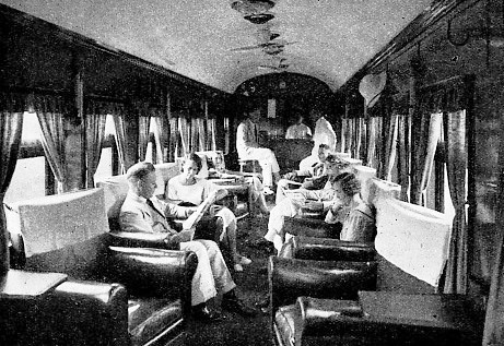 One of the buffet parlour cars which are attached to the express trains operating between Singapore and Kuala Lumpur