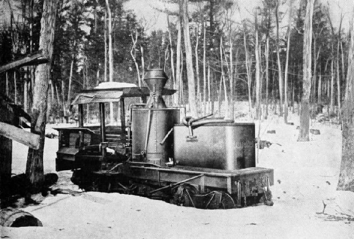 THE “M. J. BOND”, ONE OF THE EARLIEST GEARED LOCOMOTIVES BUILT BY MR. EPHRAIM SHAY