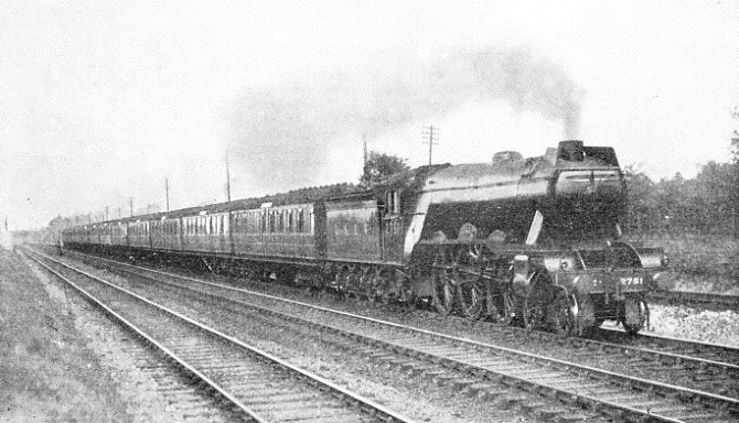 A “PACIFIC” locomotive fitted with experimental smoke-deflecting device