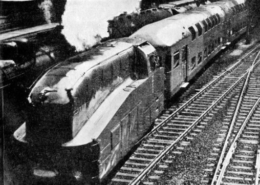 GERMAN STREAMLINED DOUBLE-DECKED STEAM TRAIN