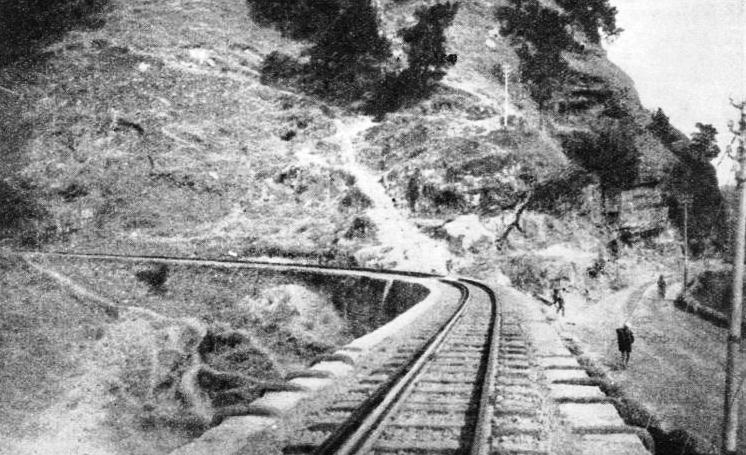 WELL-KEPT PERMANENT WAY maintained on the Kalka-Simla line