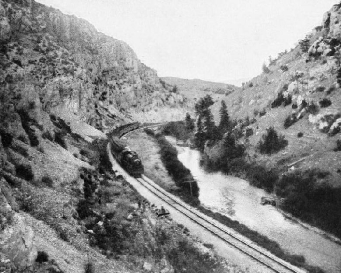 THE “OLYMPIAN” PASSING THROUGH THE MONTANA CANYON