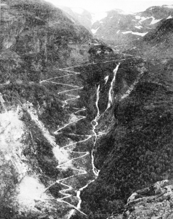 An astonishing zigzag road carries the traveller out of the Flaam Valley to the railway station at Myrdall