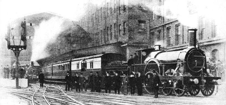 The last broad gauge train about to leave Paddington Station