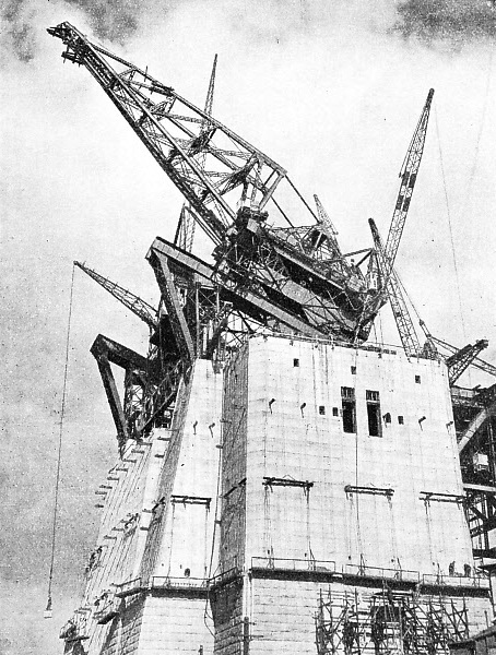 AN INCOMPLETE PYLON on the Sydney Harbour bridge