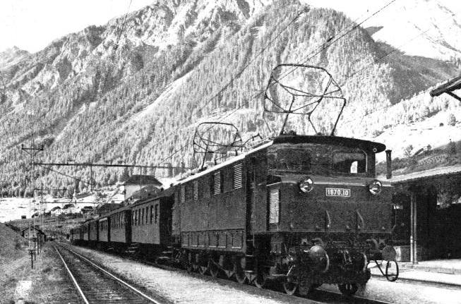 AN ELECTRIC EXPRESS LOCOMOTIVE on the Austrian Federal lines
