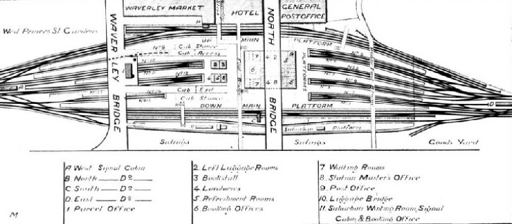 PLAN OF WAVERLEY STATION, EDINBURGH