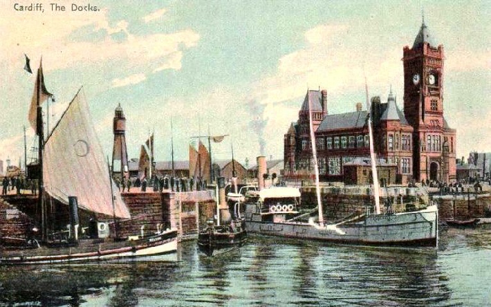 OFFICES OF THE CARDIFF RAILWAY at the pier head, Bute Docks