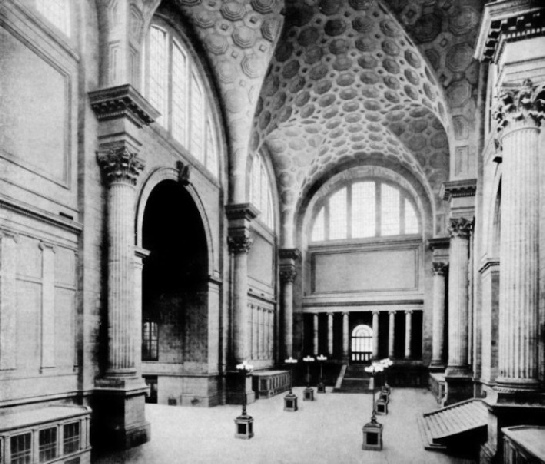 MAIN WAITING ROOM OF THE NEW YORK CITY TERMINUS OF THE PENNSYLVANIA RAILROAD