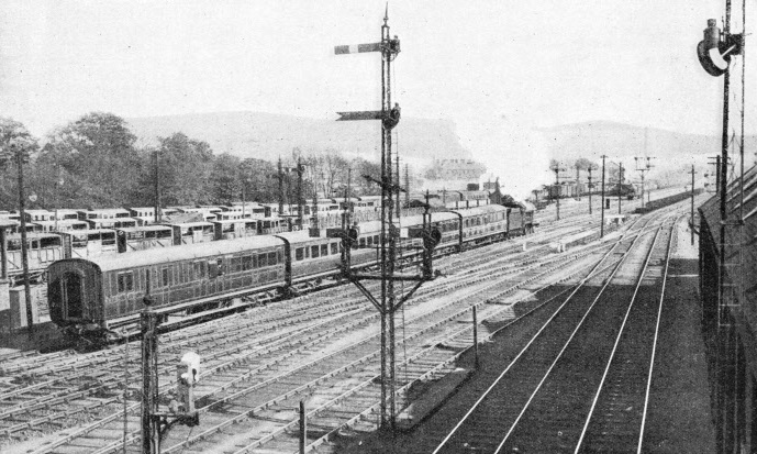 An LNER train leaving Perth for the south
