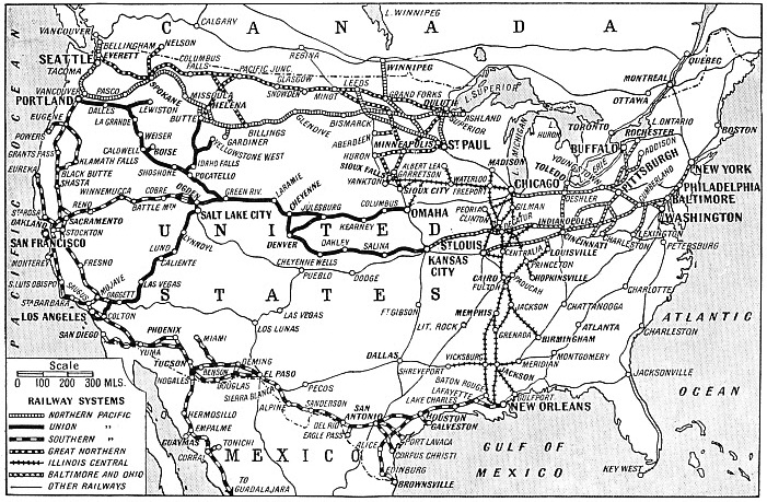 Principal railway systems of the USA