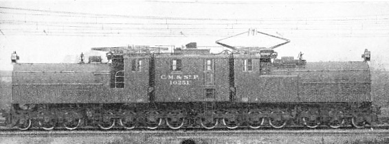 International General Electric gearless locomotive with 28 wheels, used for hauling the Chicago, Milwaukee and St. Paul’s Railway expresses over the Cascade Mountain division