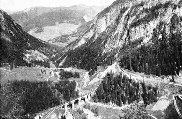 Descending from Preda to Bergün the line is carried through three spiral tunnels