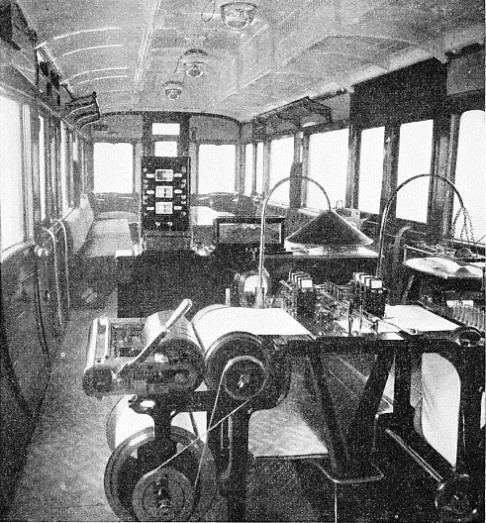 inside the dynamometer car