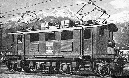 A powerful Austrian electric passenger locomotive which has a double-bogie arrangement