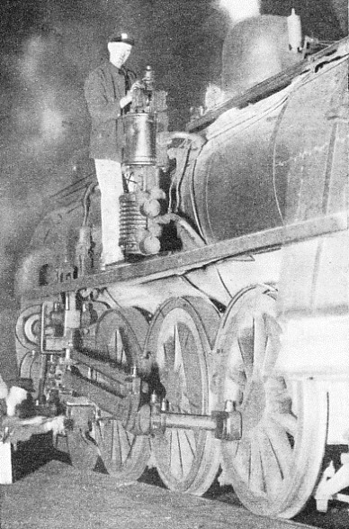 A NEW ZEALAND LOCOMOTIVE with a brake air-pump on the running board