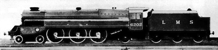 4-6-2 turbomotive of the LMS no 6202