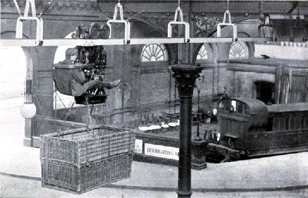 AN OVERHEAD CARRIER: A NOVEL DEVICE FOR TRANSPORTING LUGGAGE AT VICTORIA STATION, MANCHESTER, Lancashire & Yorkshire Railway