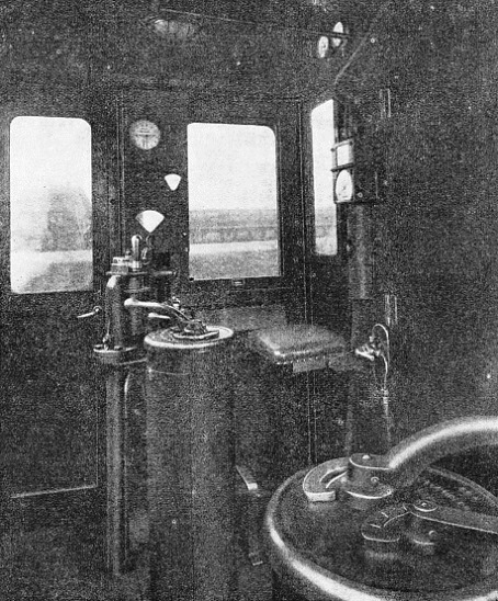 THE DRIVER’S CONTROL in the cab of a Diesel Electric locomotive
