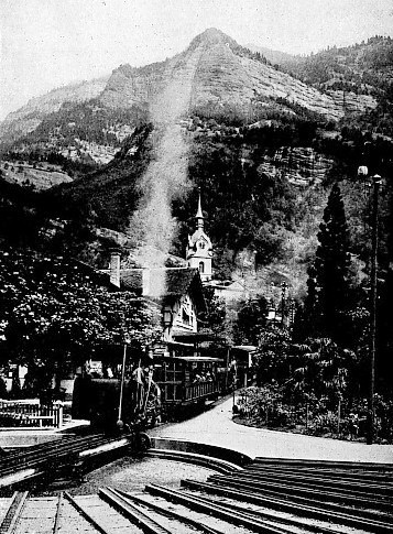 VITZNAU. THE LOWER TERMINUS of the Rigi Railway