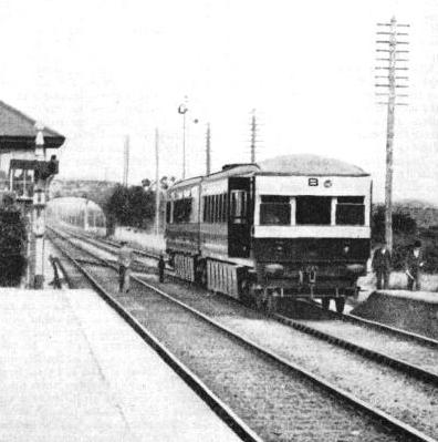 A DRUMM TRAIN passing through Lucan Station, Co. Dublin