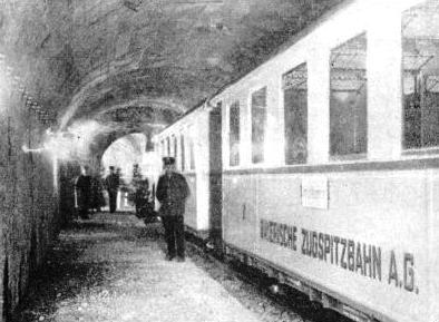 Schneefernerhaus Station, the terminus of the rack line inside the mountain
