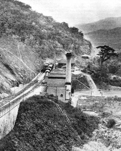 A POWER STATION at a bankhead on the inclines on the Sao Paulo Railway