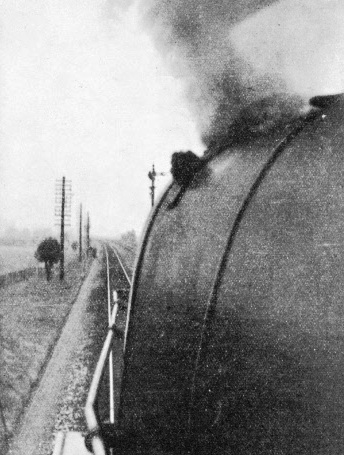 A striking picture taken from the cab of an engine travelling at speed