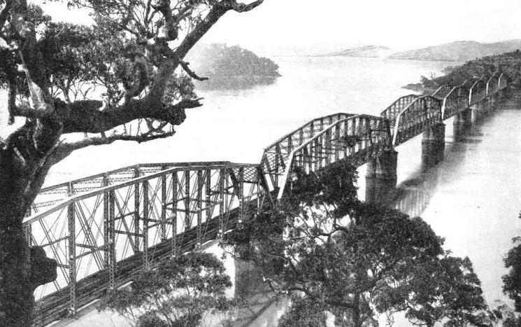 A FAMOUS AUSTRALIAN BRIDGE which spans the estuary or the Hawkesbury River