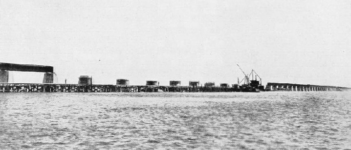 THE RAILWAY EAST OF PIGEON KEY, SHOWING PIERS AND BRIDGE CONSTRUCTION