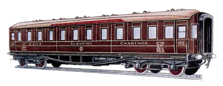 EAST COAST JOINT STOCK - FIRST CLASS SLEEPING CARRIAGE No. 165