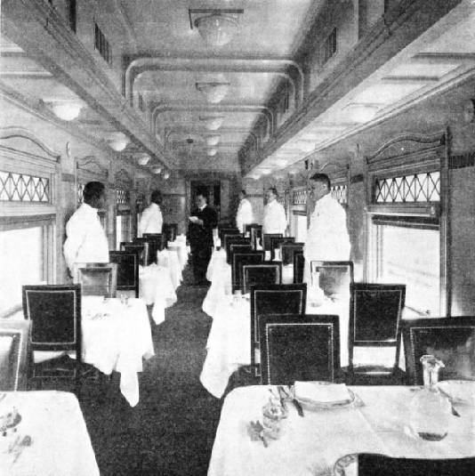 THE FIRST AIR-CONDITIONED DINING-CAR in the West was that of the Santa Fé “Chief”