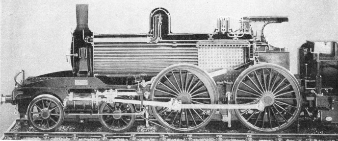 A sectional view of W Adams' LSWR express locomotive