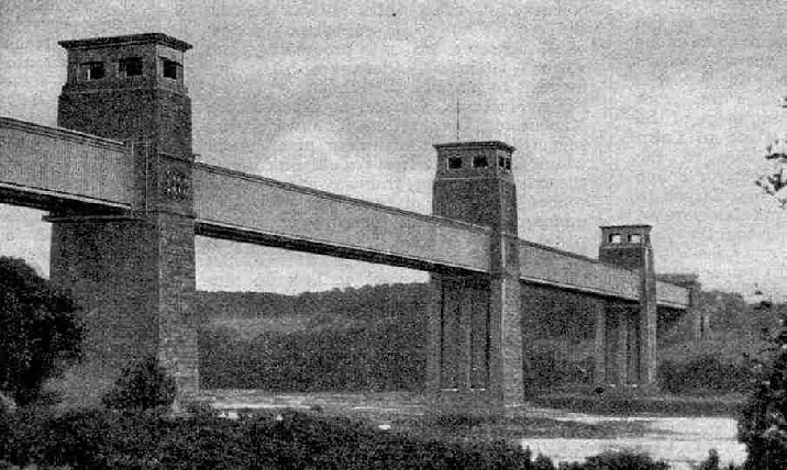 The famous Britannia Tubular Bridge, which plays an important part in the run of the Irish Mail.