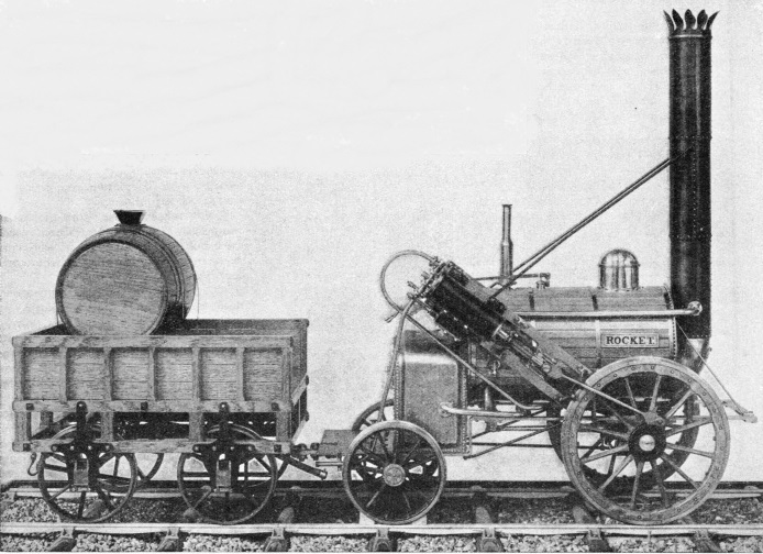 The "Rocket", entered by the Stephensons for the Rainhill Trials