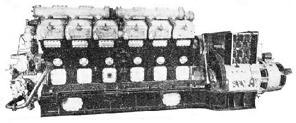 A six-cylinder Beardmore Diesel engine